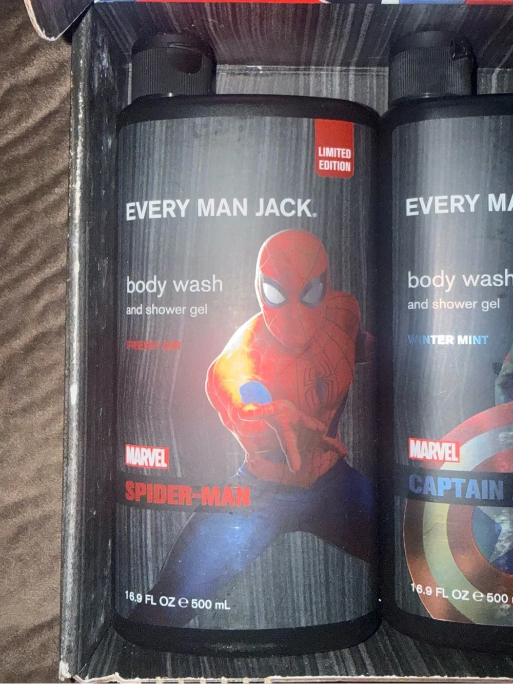 Every Man Jack + Marvel Body Wash Collector’s Edition New with Box